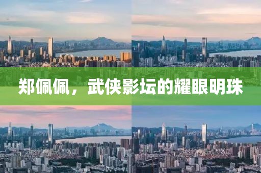 郑佩佩，武侠影坛的耀眼明珠