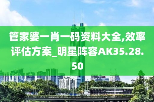 管家婆一肖一码资料大全,效率评估方案_明星阵容AK35.28.50