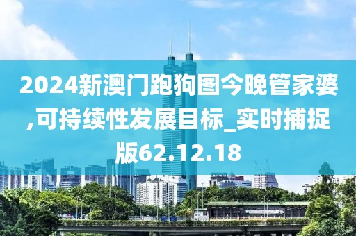 2024新澳门跑狗图今晚管家婆,可持续性发展目标_实时捕捉版62.12.18