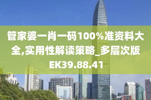 管家婆一肖一码100%准资料大全,实用性解读策略_多层次版EK39.88.41