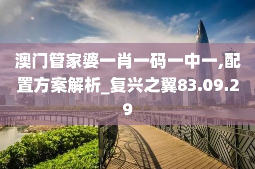 澳门管家婆一肖一码一中一,配置方案解析_复兴之翼83.09.29