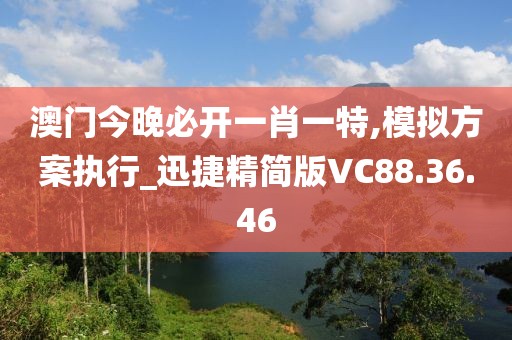 澳门今晚必开一肖一特,模拟方案执行_迅捷精简版VC88.36.46