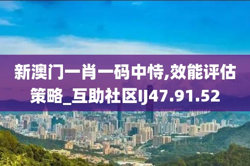 新澳门一肖一码中恃,效能评估策略_互助社区IJ47.91.52