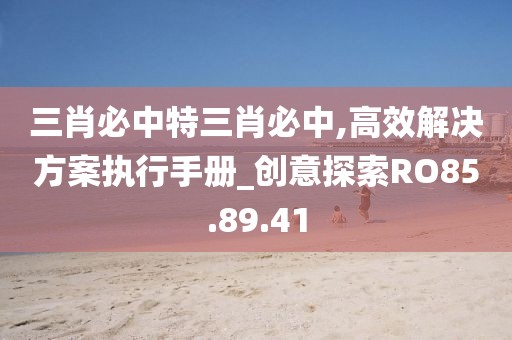 三肖必中特三肖必中,高效解决方案执行手册_创意探索RO85.89.41