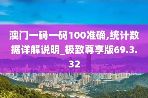 澳门一码一码100准确,统计数据详解说明_极致尊享版69.3.32