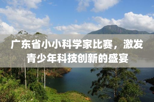 广东省小小科学家比赛，激发青少年科技创新的盛宴