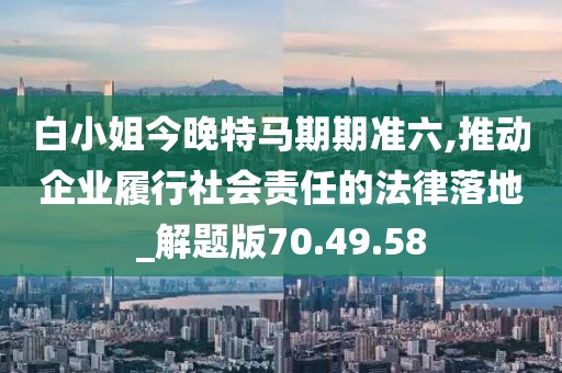 白小姐今晚特马期期准六,推动企业履行社会责任的法律落地_解题版70.49.58
