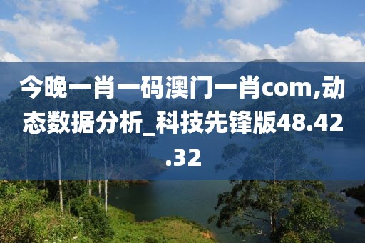 今晚一肖一码澳门一肖com,动态数据分析_科技先锋版48.42.32