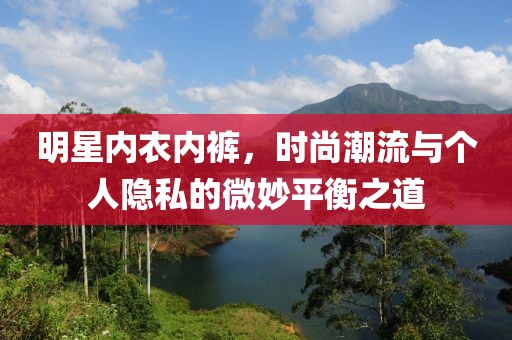 明星内衣内裤，时尚潮流与个人隐私的微妙平衡之道