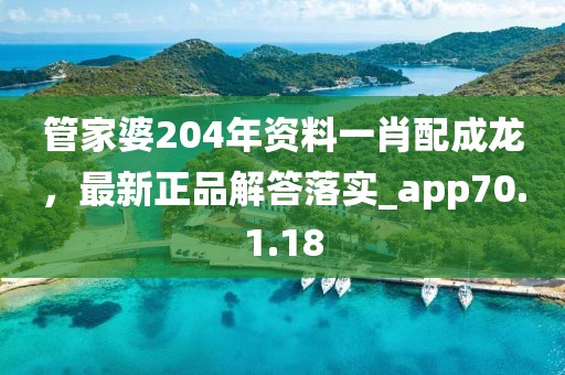 管家婆204年资料一肖配成龙，最新正品解答落实_app70.1.18