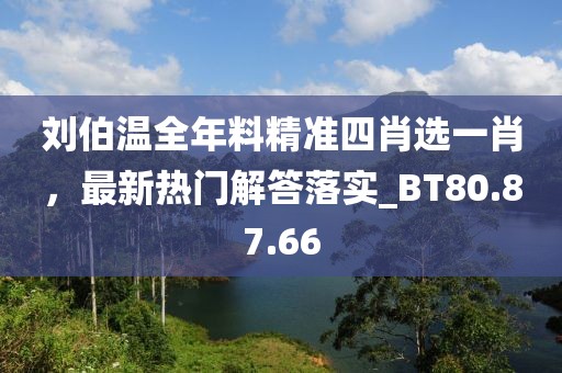 刘伯温全年料精准四肖选一肖，最新热门解答落实_BT80.87.66
