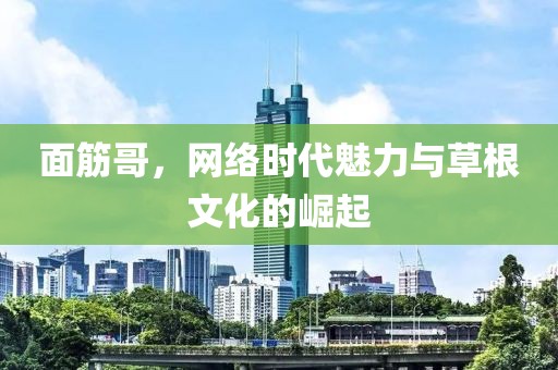 面筋哥，网络时代魅力与草根文化的崛起