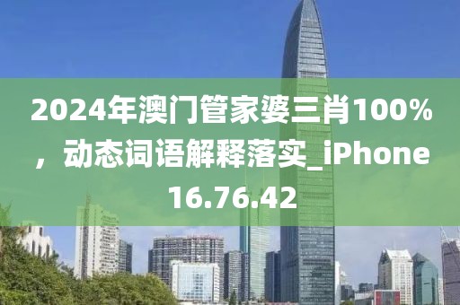 2024年澳门管家婆三肖100%，动态词语解释落实_iPhone16.76.42