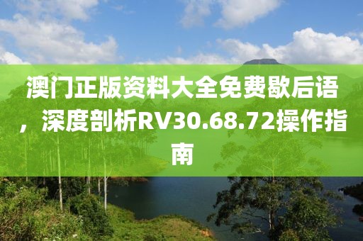 澳门正版资料大全免费歇后语，深度剖析RV30.68.72操作指南