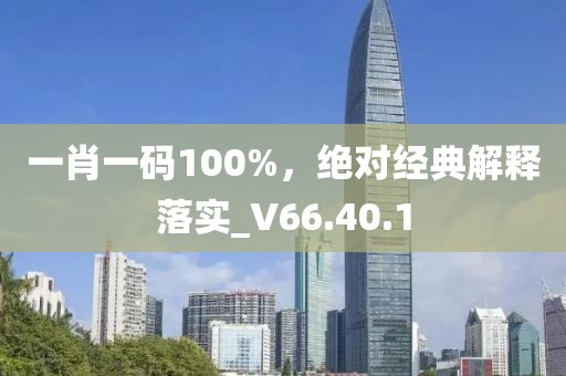 一肖一码100%，绝对经典解释落实_V66.40.1