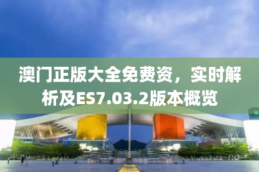 澳门正版大全免费资，实时解析及ES7.03.2版本概览