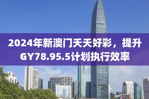 2024年新澳门夭夭好彩，提升GY78.95.5计划执行效率