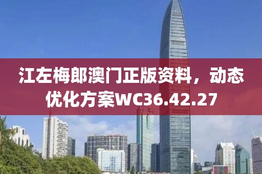 江左梅郎澳门正版资料，动态优化方案WC36.42.27