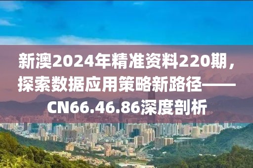 新澳2024年精准资料220期，探索数据应用策略新路径——CN66.46.86深度剖析
