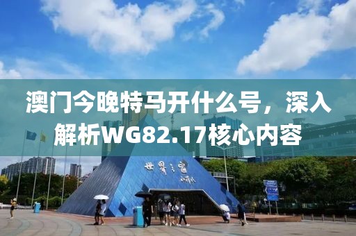 澳门今晚特马开什么号，深入解析WG82.17核心内容