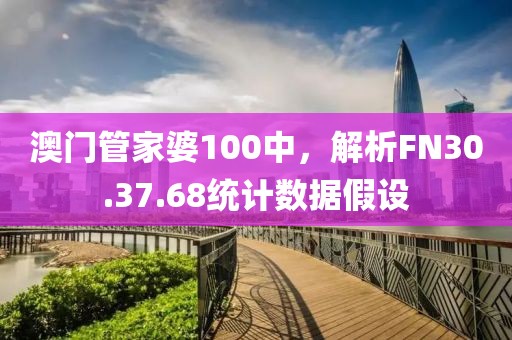 澳门管家婆100中，解析FN30.37.68统计数据假设