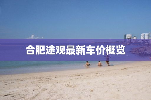 合肥途观最新车价概览