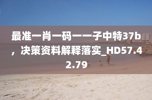 最准一肖一码一一子中特37b，决策资料解释落实_HD57.42.79