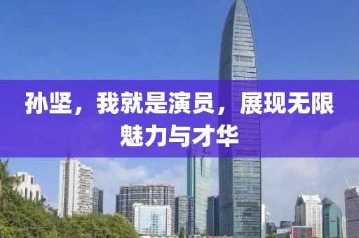 孙坚，我就是演员，展现无限魅力与才华