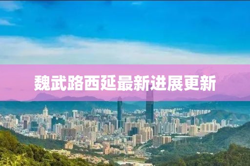 魏武路西延最新进展更新