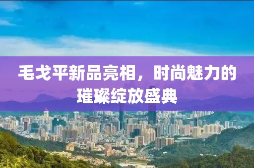 毛戈平新品亮相，时尚魅力的璀璨绽放盛典
