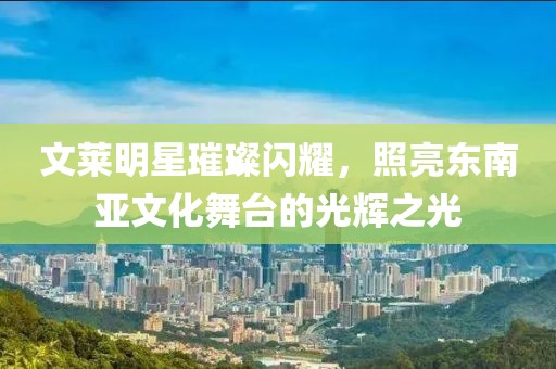 文莱明星璀璨闪耀，照亮东南亚文化舞台的光辉之光