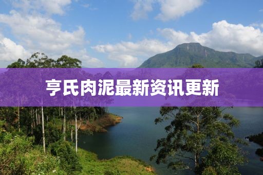 亨氏肉泥最新资讯更新