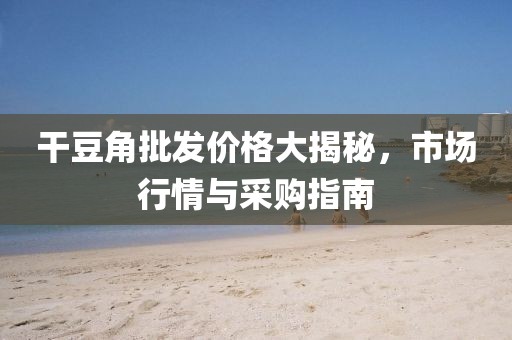 干豆角批发价格大揭秘，市场行情与采购指南