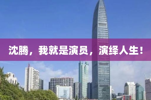 沈腾，我就是演员，演绎人生！
