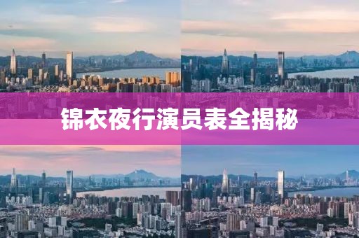 锦衣夜行演员表全揭秘
