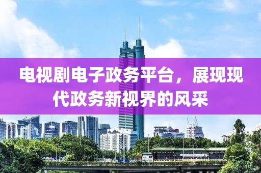 电视剧电子政务平台，展现现代政务新视界的风采
