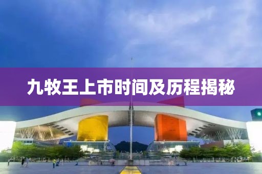 九牧王上市时间及历程揭秘