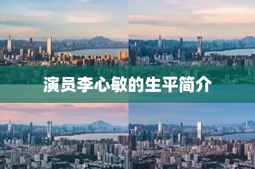 演员李心敏的生平简介