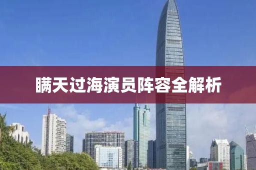 瞒天过海演员阵容全解析