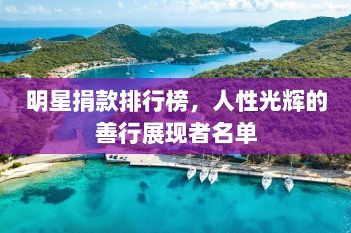 明星捐款排行榜，人性光辉的善行展现者名单