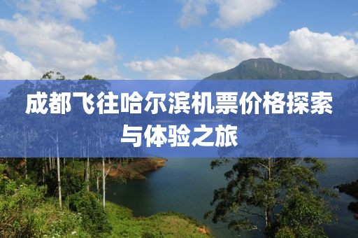 成都飞往哈尔滨机票价格探索与体验之旅