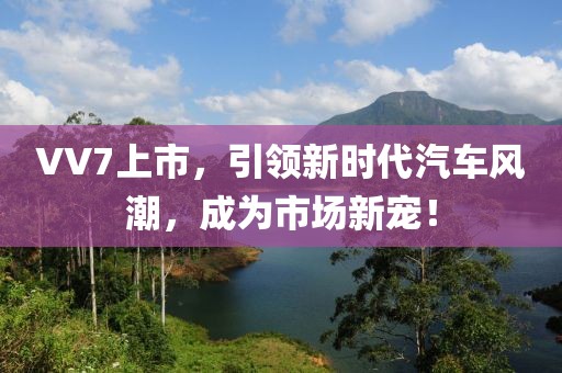 VV7上市，引领新时代汽车风潮，成为市场新宠！