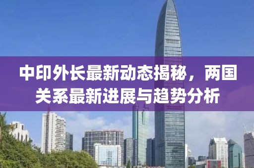 中印外长最新动态揭秘，两国关系最新进展与趋势分析