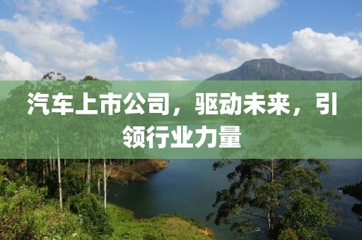 汽车上市公司，驱动未来，引领行业力量