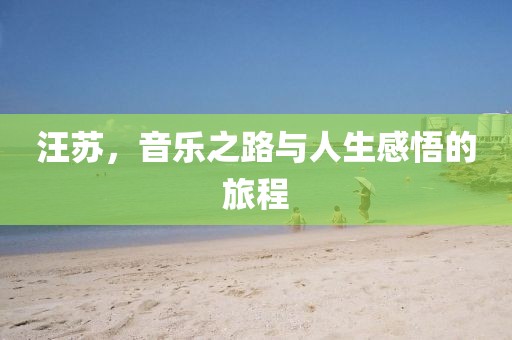 汪苏，音乐之路与人生感悟的旅程