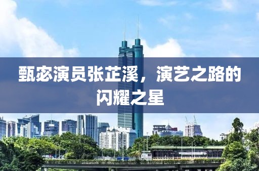 甄宓演员张芷溪，演艺之路的闪耀之星