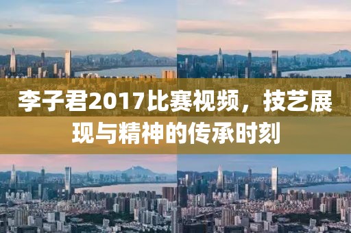 李子君2017比赛视频，技艺展现与精神的传承时刻