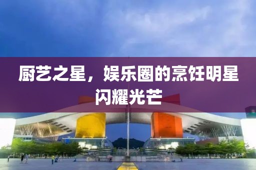 厨艺之星，娱乐圈的烹饪明星闪耀光芒
