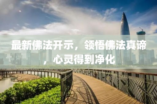 最新佛法开示，领悟佛法真谛，心灵得到净化