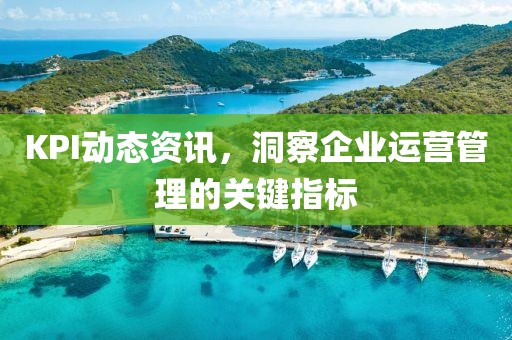 KPI动态资讯，洞察企业运营管理的关键指标
